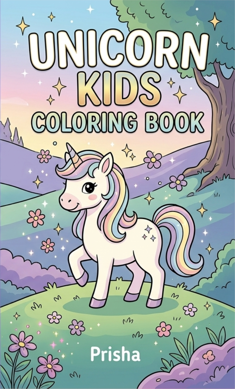 Unicorn Kids Coloring Book — book cover
