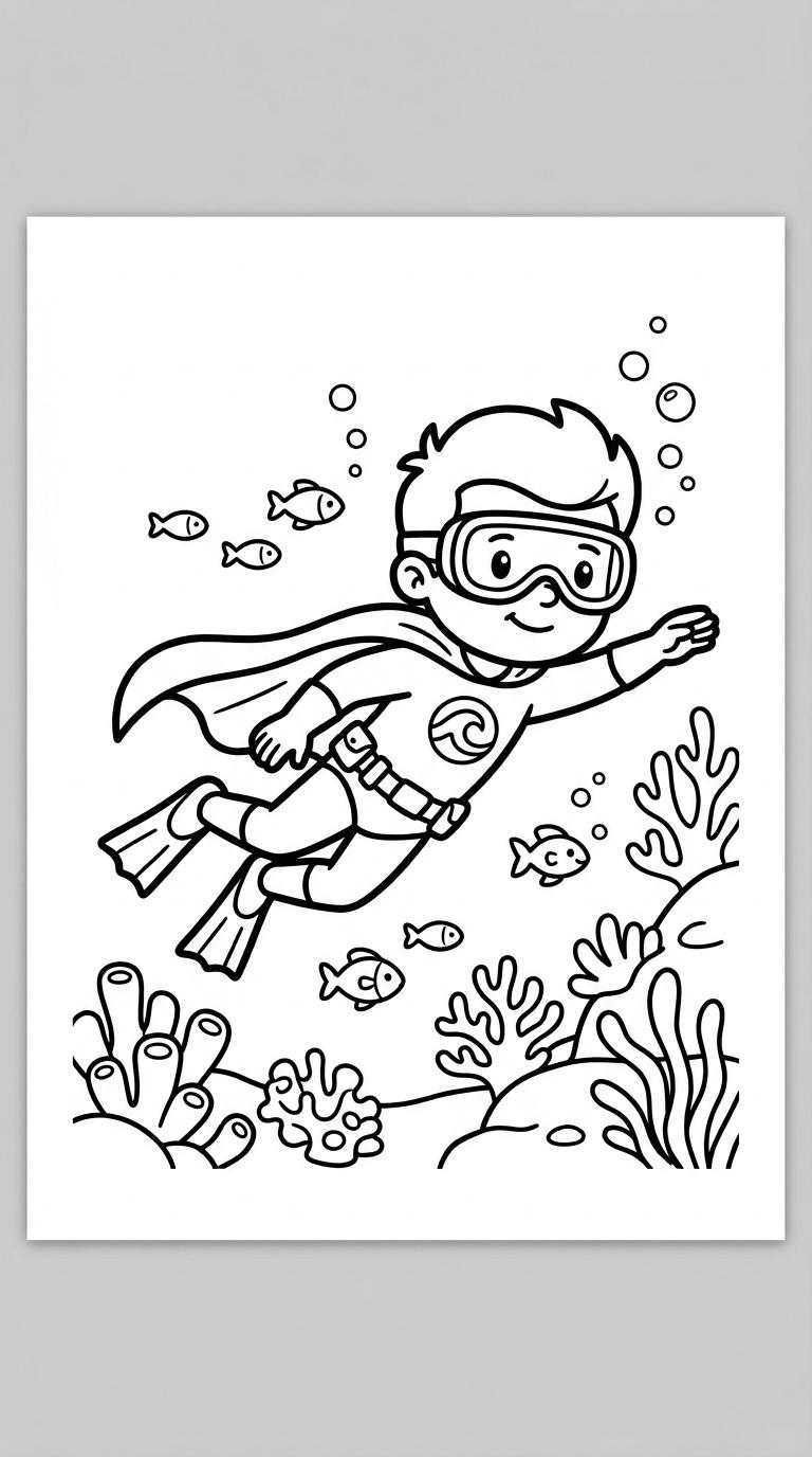 Super Heroes Coloring Book — interior page 1