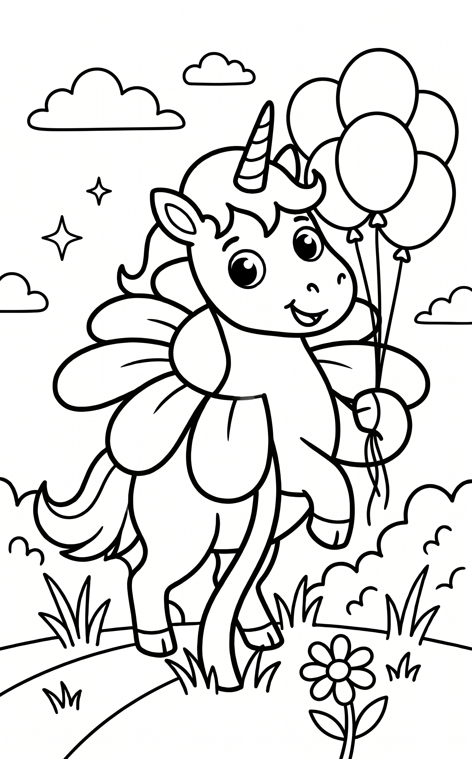 Preview of Unicorn Coloring Pages Pack