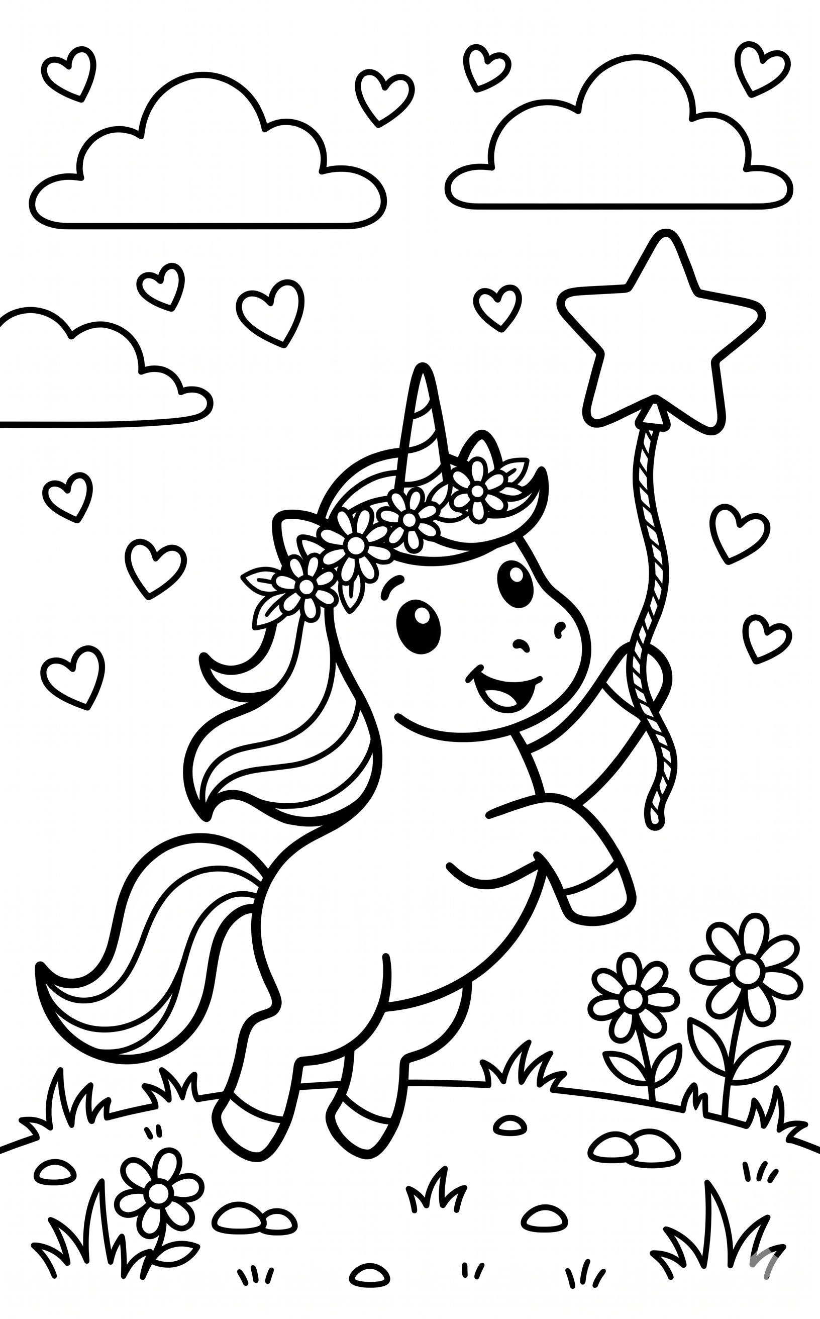 Unicorn Kids Coloring Book — interior page 2